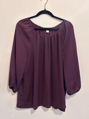 Old Navy Plum‎ Peasant Blouse